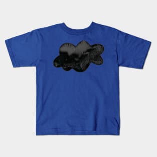 Cloud shape in black and grey Kids T-Shirt